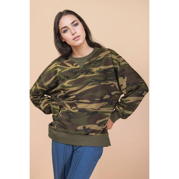 Leopard Printed Knit Casual Top