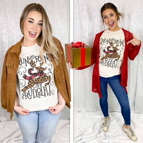 Sugar Stitch - Run Run Rudolph Christmas T-Shirt