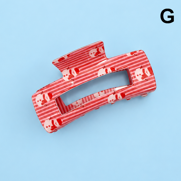 JOSSLYN by wall to wall - Holiday & Christmas Tree Stripe Hair Claw Clips | 40H1125