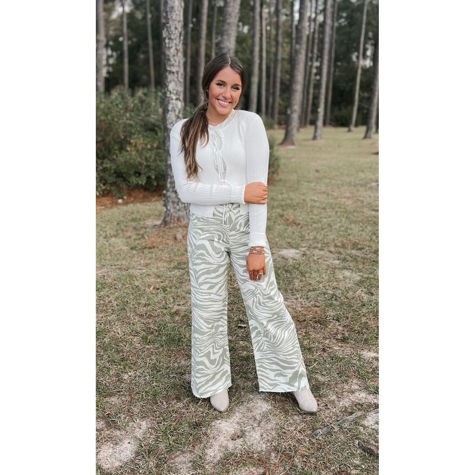 ZEBRA PRINT STRETCH PANTS