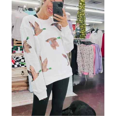 Mallard Sequin Sweatshirt