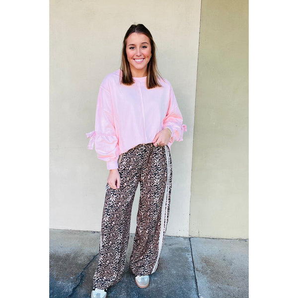 Leopard Track Pants with Lace Details – Southern Roots Clothing