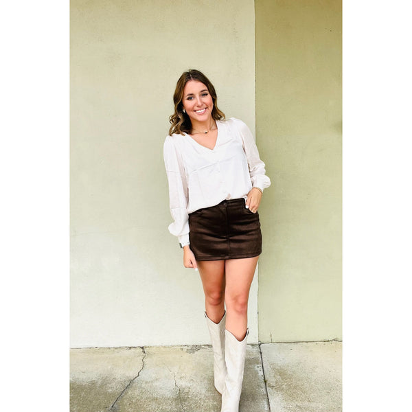 Champagne Satin Blouse