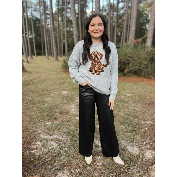 Dog Embroidered Sweater