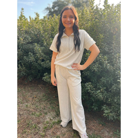 BF Scuba High Neck Half Zip Top & Pants Set