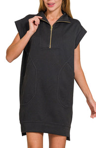 Jacquard Quarter Zip Dress