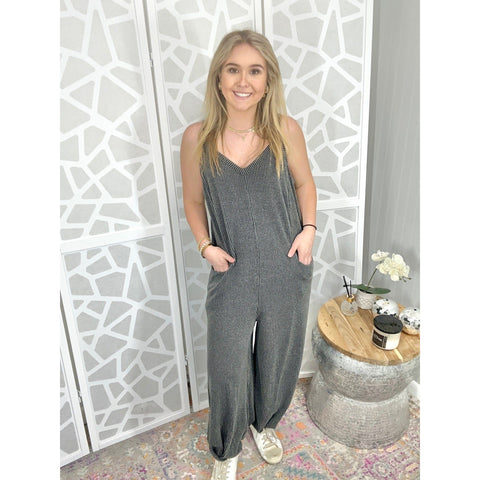 Olivia Ribbed Jumpsuit With Pockets