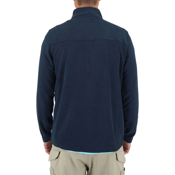 AFTCO Navy 1/4 Zip Fleece Pullover