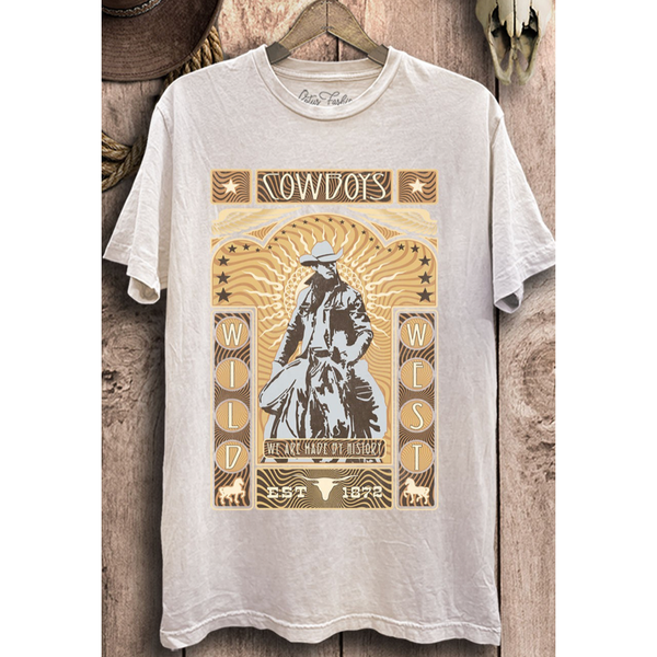 Wild West Cowboys Graphic Top - Off White