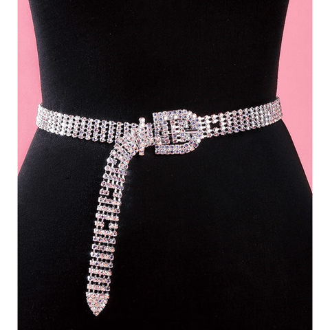 Rhinestone Belt with Buckle