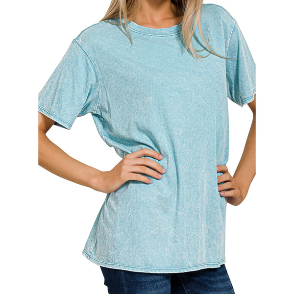 Paige Washed Short Sleeve Top