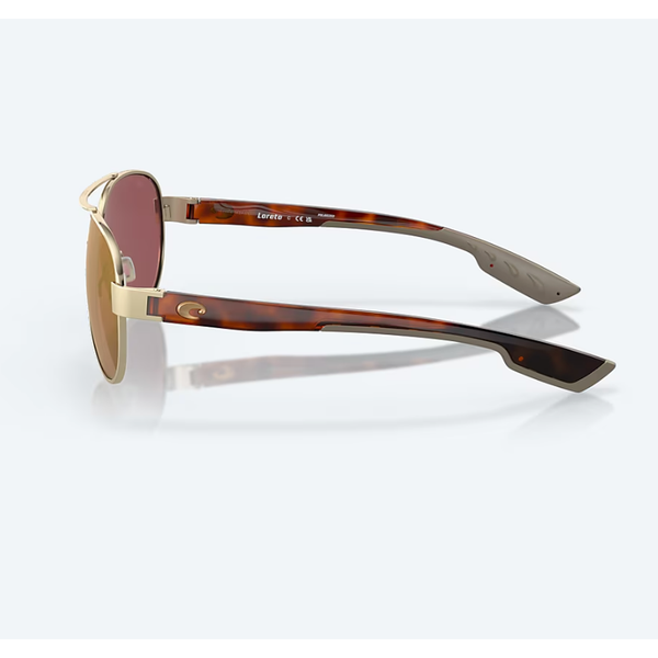 Costa Del Mar Loreto Polarized Sunglasses - Brushed Gold/GoldMirror G
