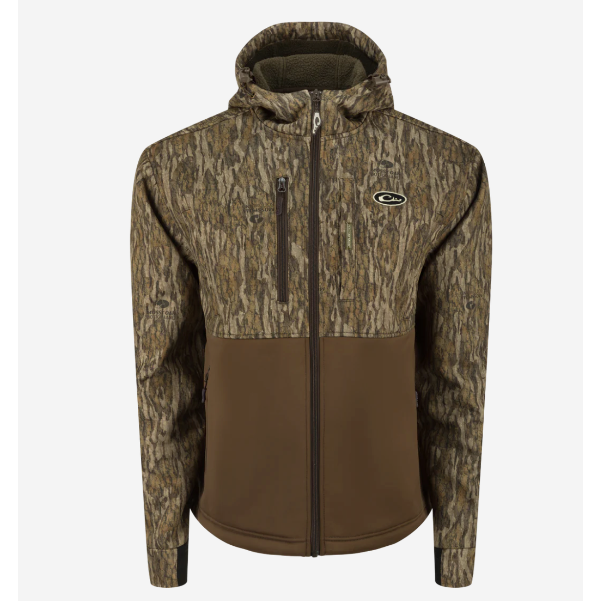 Drake Hole Shot Hooded Windproof Eqwader Full Zip Jacket - Bottomland