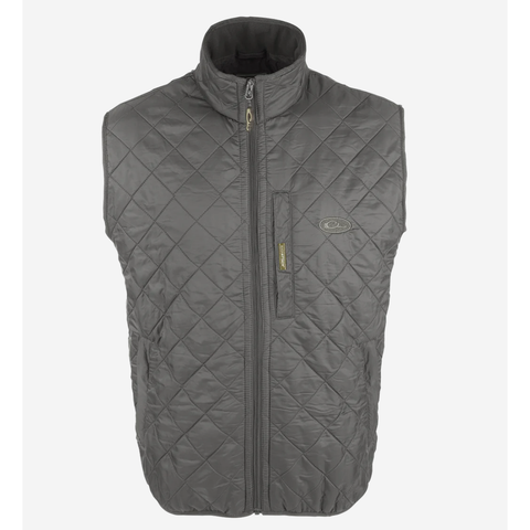 Drake Delta Quilted Fleece Lined Vest - Charcoal