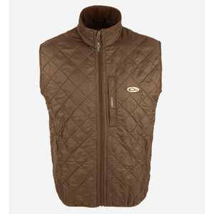 Drake Delta Quilted Fleece Lined Vest - Tobacco