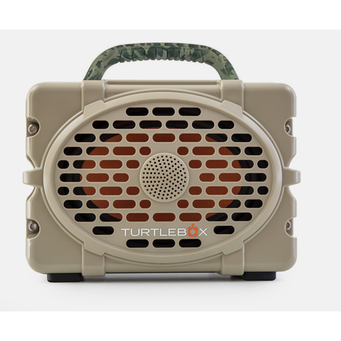 TURTLEBOX - Gen 2 Portable Bluetooth Speaker- Tan w/ Custom Camo Handle