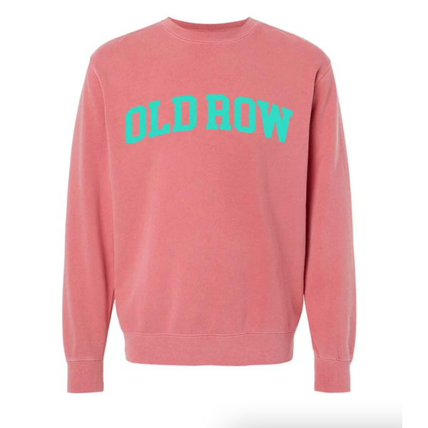 Old Row Crewneck Sweatshirt - Pink/Teal by Old Row