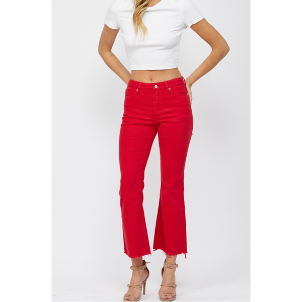 Ruby High Rise Ankle Flare by Mica Denim