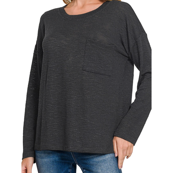 Slub Hacci Long Sleeve T Shirts