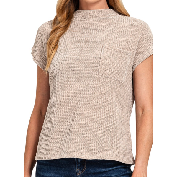 Chenille Short Sleeve Sweater