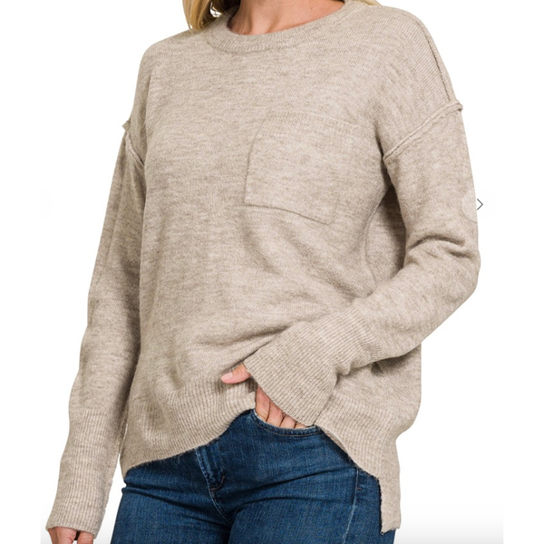 Classic Chest Pocket Knit Sweater
