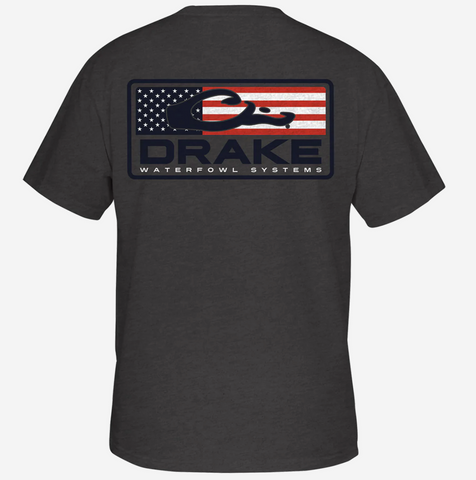 Drake Patriotic Bar Short Sleeve Tee - Graphic Heather