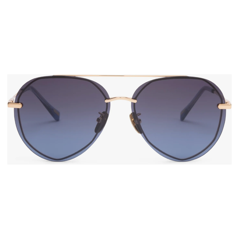 Diff Lenox - Gold + Blue Gradient Polarized Sunglasses
