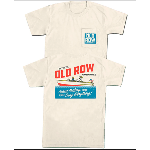 Old Row Outdoors Vintage Boat Pocket Tee - Ivory