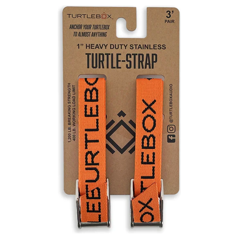 TURTLEBOX Heavy Duty Stainless Turtle-Strap - Orange