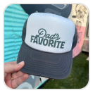 Dad's Favorite Trucker Hat - Charcoal Grey and White