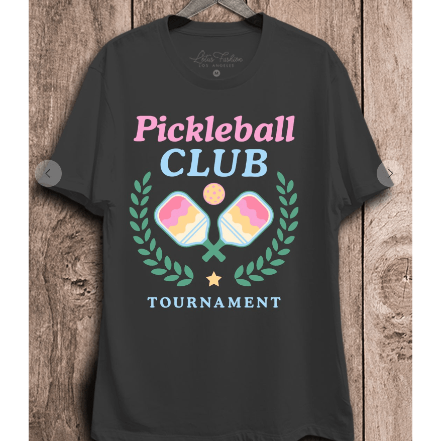 Pickleball Club Graphic Tee - Dark Gray