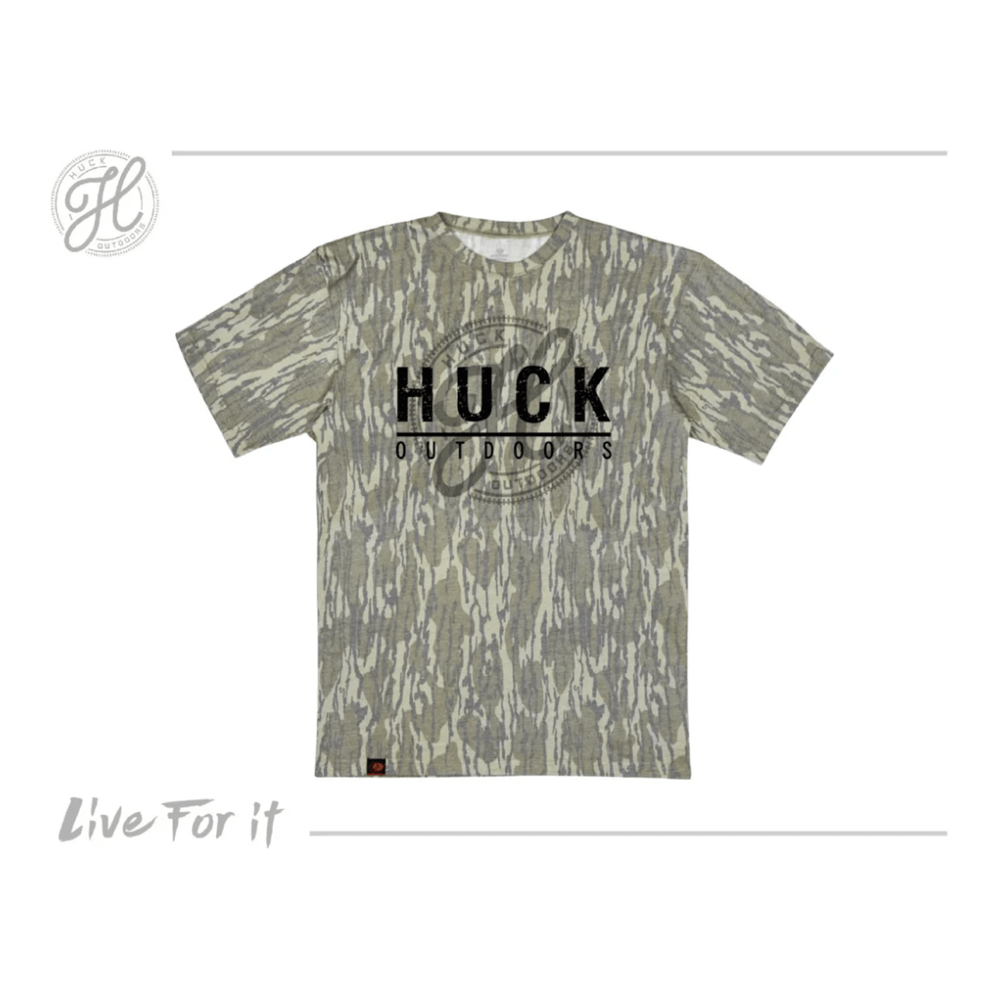 Huck Outdoors Ghost Logo Bottomland Tee