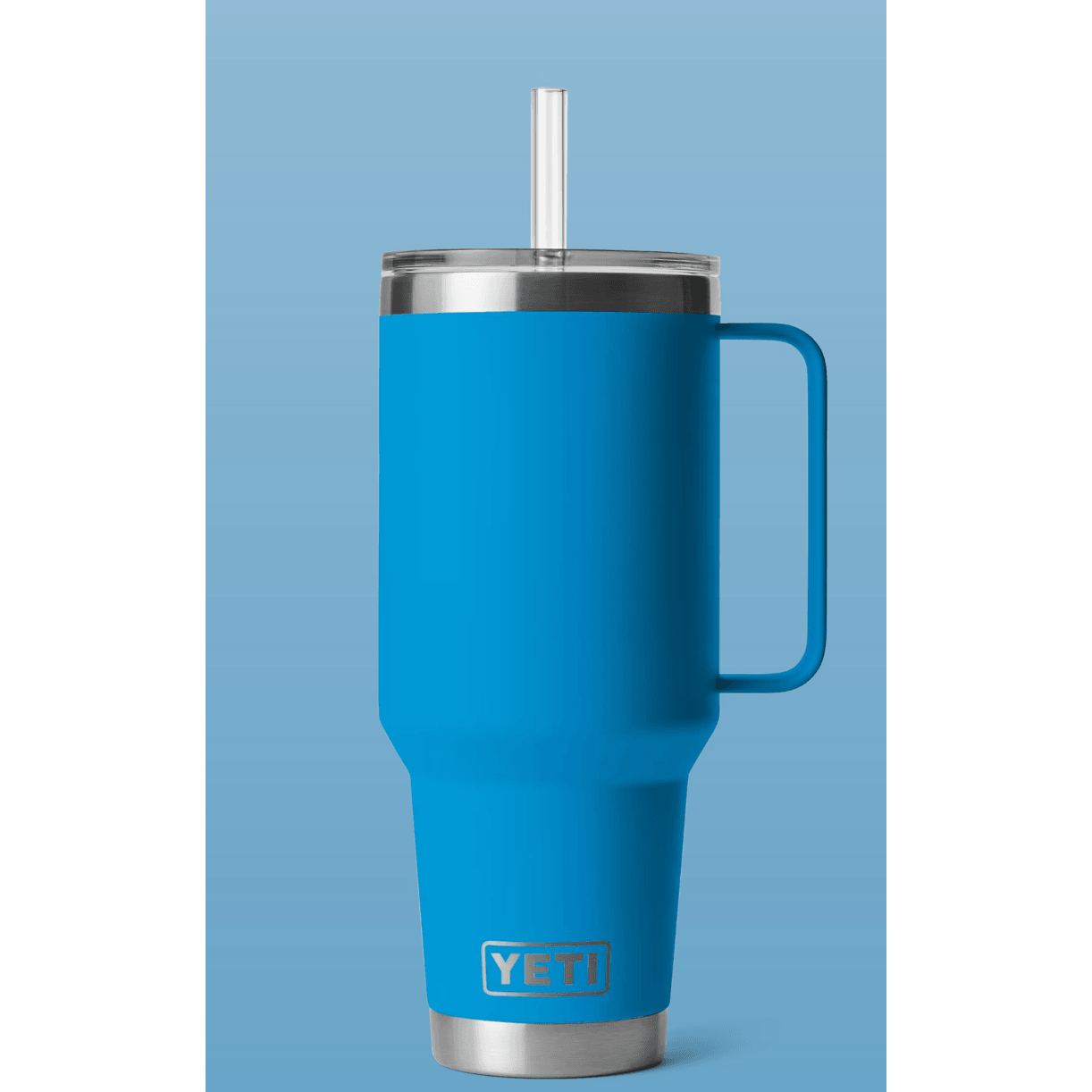 YETI 42oz Rambler with Straw- Big Wave Blue