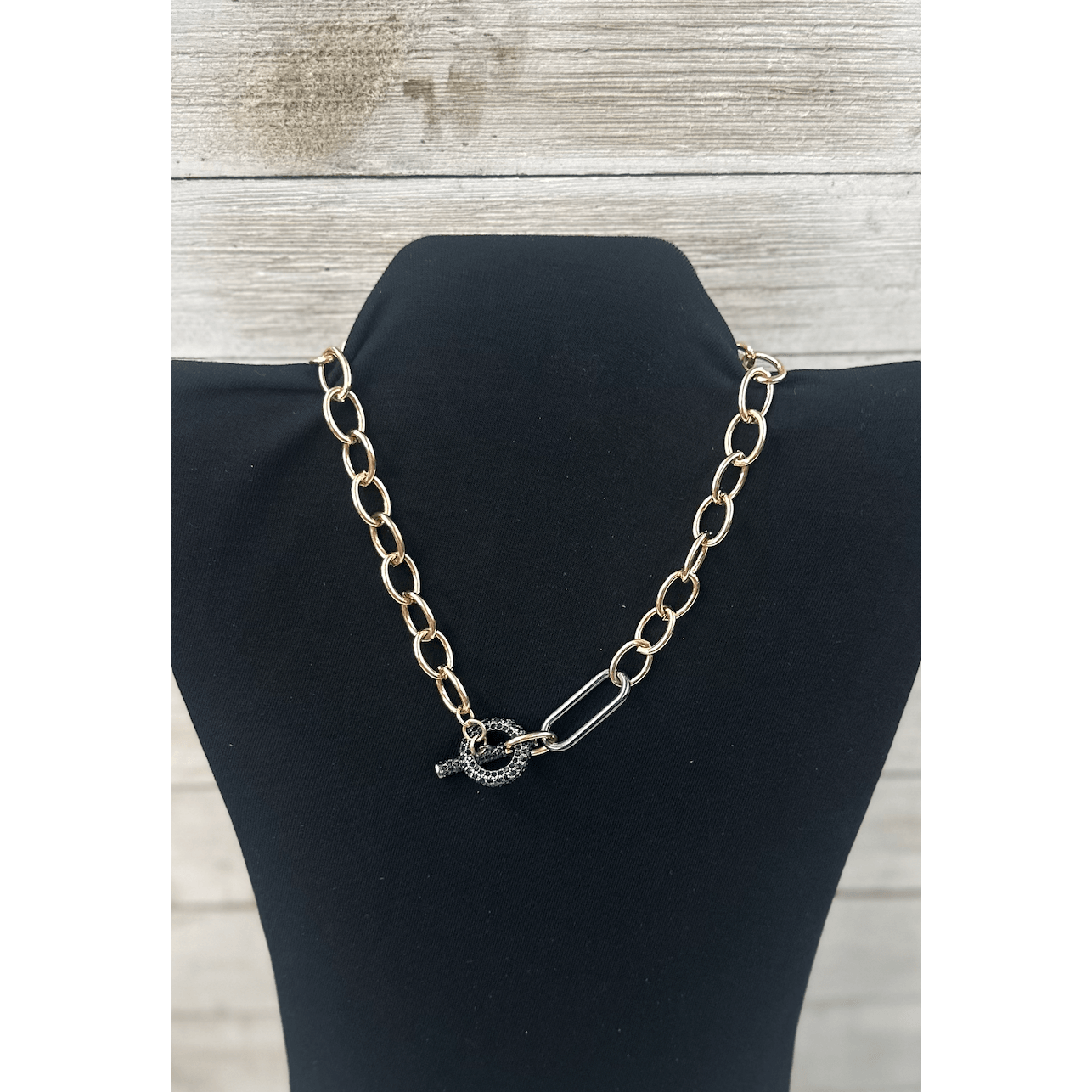 Gold Chocker With Black Clasp