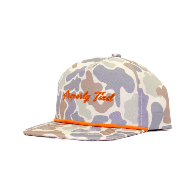 Properly Tied YOUTH Rope Hat- Vintage Camo/ Orange