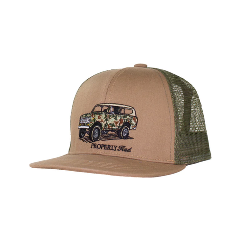 Properly Tied Youth Trucker Hat- Camo Truck
