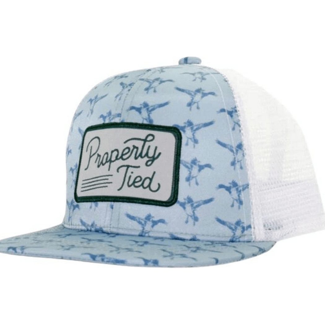 Properly Tied Youth Flying Mallard Trucker Hat- Blue