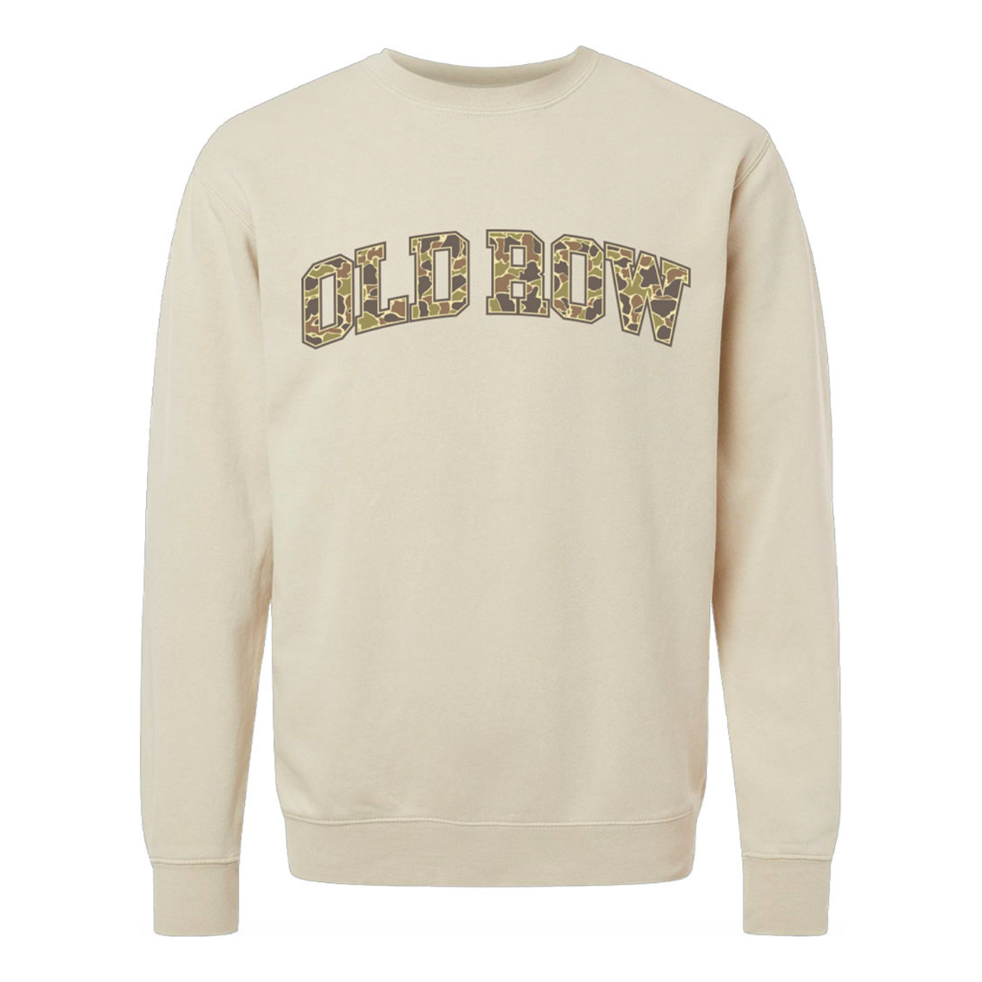 Old Row Camo Crew Sweatshirt - Cream/Camo.