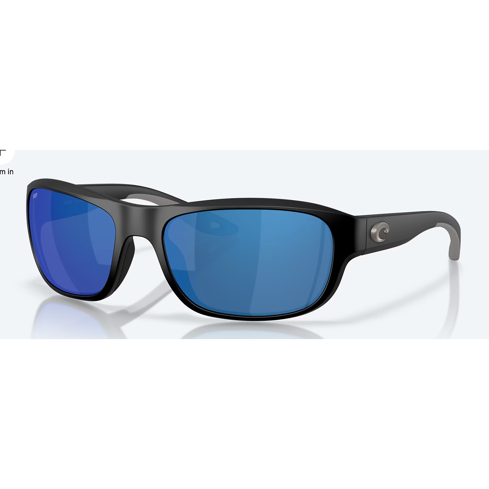 Costa Clipperton Matte Black w/Blue Mirror 580P