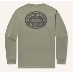 Southern Marsh Branding LS - Mountain Medallion - Bay Green