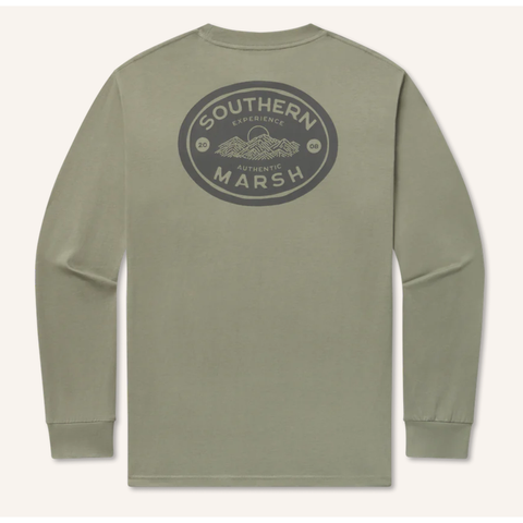 Southern Marsh Branding LS - Mountain Medallion - Bay Green