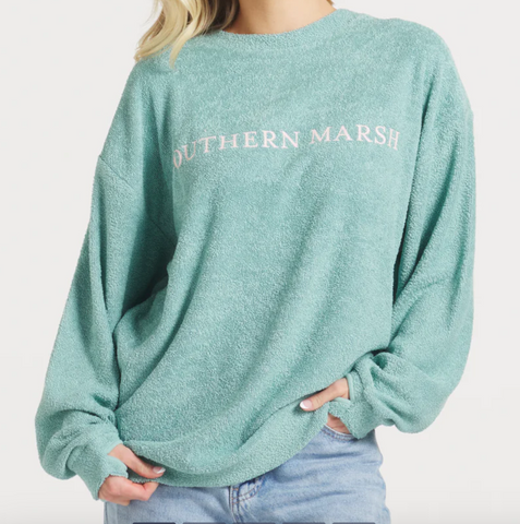 Southern Marsh Sunday Morning Sweater - Washed Kelly