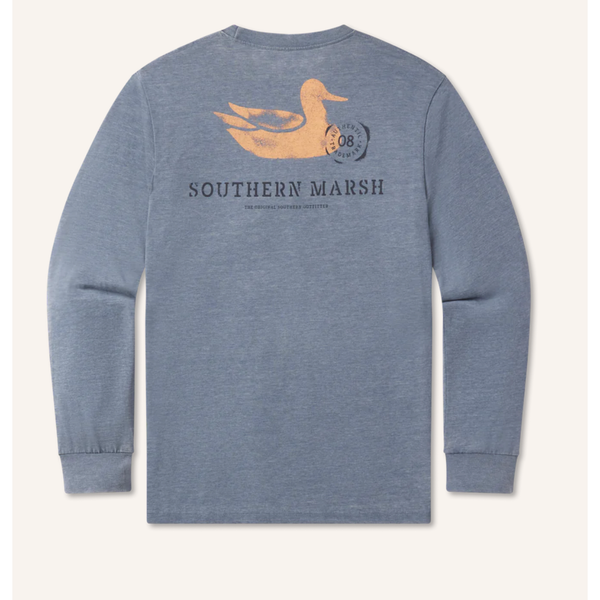 Southern Marsh - Stamped Duck - Long Sleeve Sleeve T Shirt