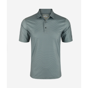 Drake Performance Chalk Striped Polo - Quarry