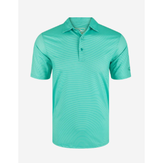 Drake Performance Striped Polo - Ceramic Teal