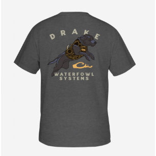 Drake Retro Black Lab SS T-Shirt - Graphite Heather