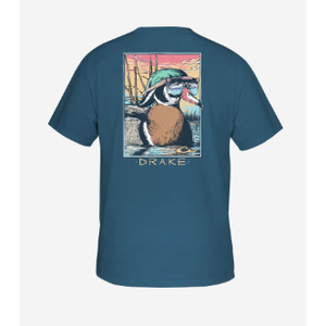 Drake Pop Art Wood Duck Sunglasses SS T-Shirt - Blue Steel