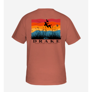 Drake Flyway Sunrise SS T-Shirt - Terra Cotta