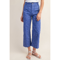 Ankle Cropped Summer Pants -Leo pard Print