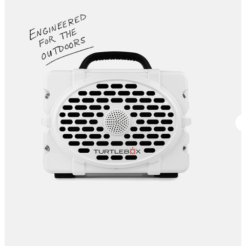 Turtlebox Gen 2 Loud Outdoor Portable Bluetooth 5.0 Speaker - White